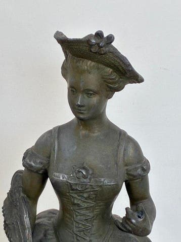 Decoratief ornament - Frankrijk - Franse dame, Antiek en Kunst