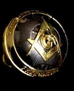 Wandelstok - Een Engelse, vrijmetselaars-wandelstok. Handvat, Antiek en Kunst