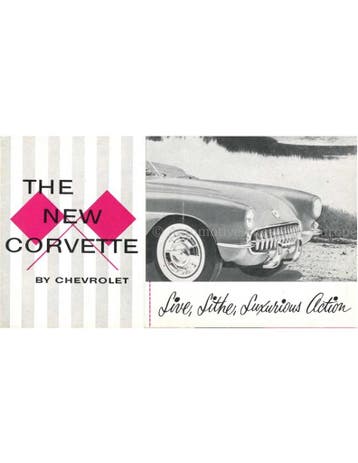 1956 CHEVROLET CORVETTE BROCHURE ENGELS (USA), Nieuw