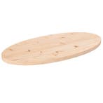 vidaXL Tafelblad 70x35x2,5 cm massief grenenhout ovaal, Huis en Inrichting, Verzenden, Nieuw