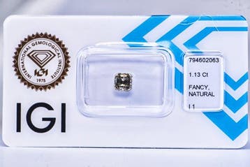 Zonder minimumprijs - 1 pcs Diamant (Natuurlijk gekleurd) -, Nieuw