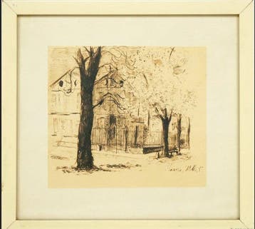 Maurice Utrillo (1883-1955) - Chiesa parigina