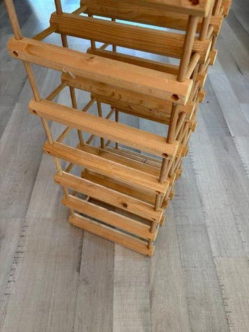 Rek - Hout - wijnrek 30 flessen, Antiek en Kunst