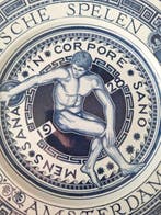 Tegel - Herinneringsbord Olympiade 1928 - Petrus Regout -, Antiek en Kunst