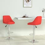 vidaXL Barstoelen 2 st kunstleer rood, Verzenden, Nieuw