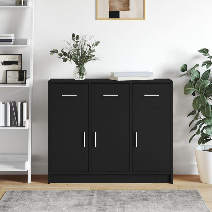Dressoir Zwart | 47% Korting | Pak deze retour deal!, Huis en Inrichting, Kasten | Dressoirs, 50 tot 100 cm, 25 tot 50 cm, Met deur(en)