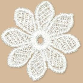 Gehaakte bloemen 5 cm pak 12 stuks, Nieuw
