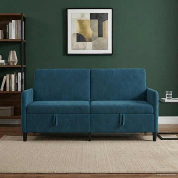 vidaXL Sofa met Opbergruimte Blauw 172 x 78 x 87 cm, Verzenden, Nieuw