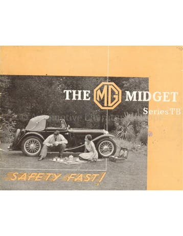 1940 MG MIDGET TB BROCHURE ENGELS, Nieuw