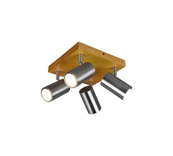 Trio MARLEY plafondspot | GU10 Fitting | nikkel mat | 22 x 2, Verzenden