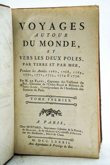 M. De Pagès - Voyages autour du monde, et vers les deux