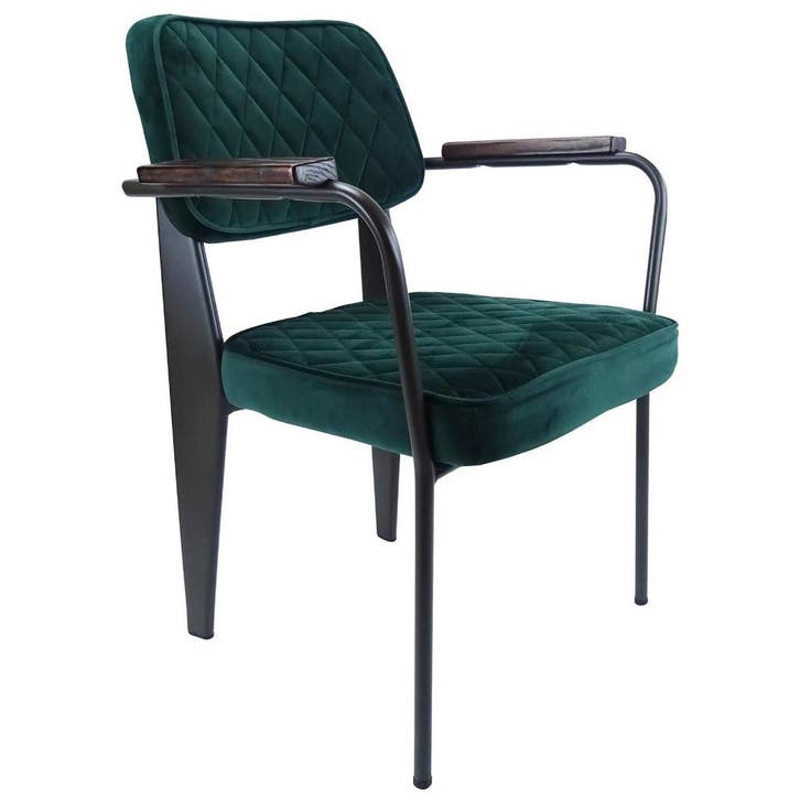 Stoel | Fluweel/Metaal | Groen | Gun Metal Frame | Indoor |, Zakelijke goederen, Horeca | Keukenapparatuur, Nieuw in verpakking