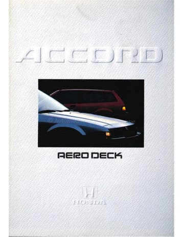 1986 HONDA ACCORD AERO DECK BROCHURE NEDERLANDS, Ophalen of Verzenden, Nieuw