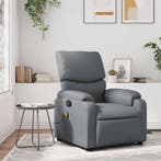 vidaXL Massagestoel van grijs kunstleer, Huis en Inrichting, Fauteuils, Verzenden, Nieuw