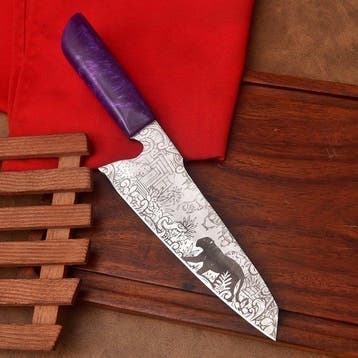 RELIC & EDGE - Keukenmes - Chefs knife - S2 - Staal, Hars -