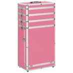 vidaXL Make-up trolley aluminium roze, Verzenden