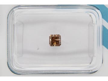 Veiling -  Natuurlijke diamant - Fancy geelbruin 0,34 ct, Nieuw