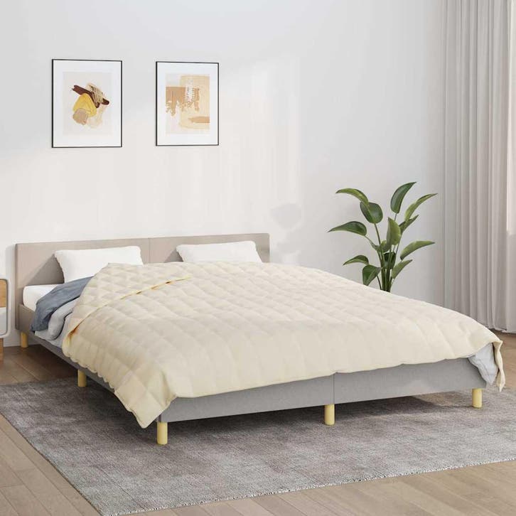 vidaXL Verzwaringsdeken 220x240 cm 15 kg stof, Huis en Inrichting, Slaapkamer | Bedden, Nieuw, Verzenden