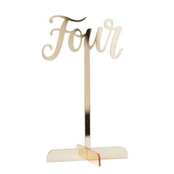 Gouden Tafelnummers 20cm 12st, Verzenden, Nieuw