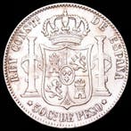 Spanje. Alfonso XII. 50 centavos 1883 Manila Calico 120.