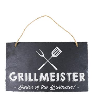 Leisteen Bordje Grillmeister 25cm, Verzenden, Nieuw