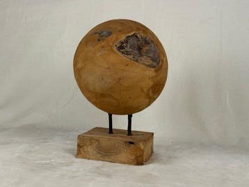 Bolvormig snijwerk, Sfera Scultorea in Teak Massello - BOLA