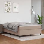 vidaXL Boxspring met matras kunstleer cappuccinokleurig, Verzenden, Nieuw