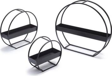 Metalen frame Rond met plateau voor steekschuim 25x11x23 cm