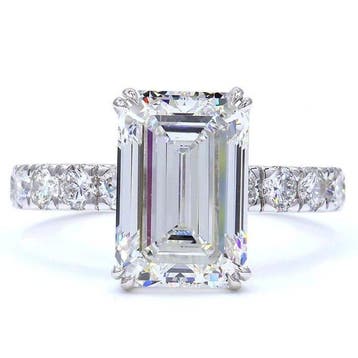 Zonder minimumprijs - Ring - 18 karaat Witgoud - 5.89ct. tw., Nieuw