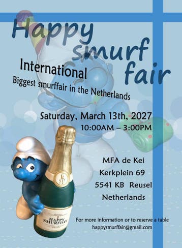 Heel veel smurfen tekoop! op de Happy smurf fair 13maart2027, Poppetje, Figuurtje of Knuffel