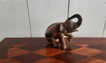 P. Chenet - Statue, Olifanten - 9 cm - Bronze, Antiek en Kunst