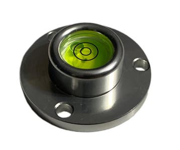 Ronde waterpas in aluminium behuizing (40x22x14 mm, zilver), Verzenden, Nieuw
