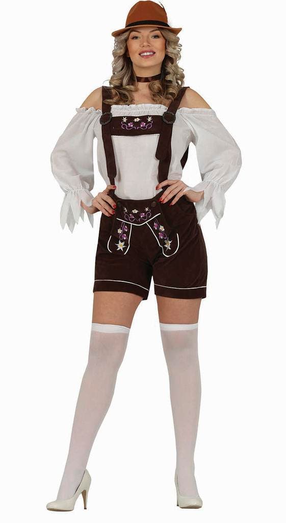 Lederhose Bruin Dames, Kinderen en Baby's, Carnavalskleding en Verkleedspullen, Nieuw, Verzenden