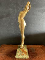 Figurine - La Reveil - Bronze, Plaqué or, Antiquités & Art