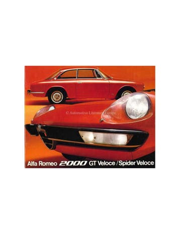 1973 ALFA ROMEO 2000 GT / SPIDER VELOCE BROCHURE NEDERLANDS, Livres, Ophalen of Verzenden