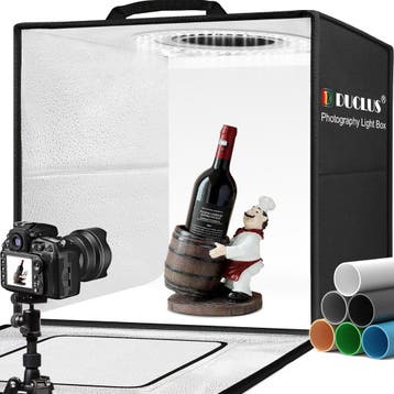 Fotostudio 50cm: 34% Korting Retour Deal - Prof resultaat, Verzenden, Zo goed als nieuw, Complete fotostudio