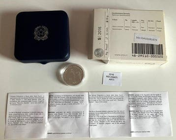 Italië. 5 Euro 2016 Recanati Marche Proof (Zonder