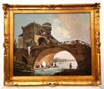 Scuola italiana (XX), da Hubert Robert - Il ponte della
