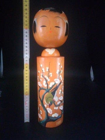 Figurine - Zeldzame Vintage Sosaku Kokeshi Pop - Nakayoshi