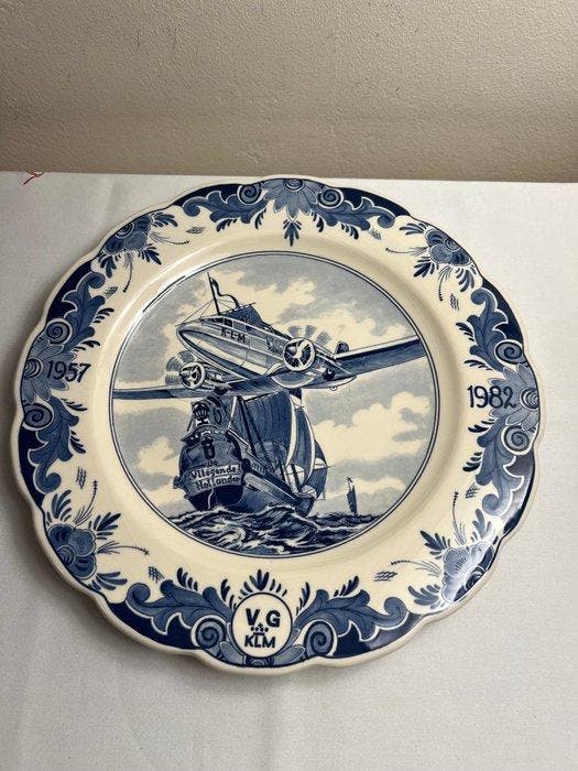 Delft, Plateelbakkerij - Assiette - Faïence de Delft -, Antiquités & Art, Antiquités | Assiettes décoratives & Carrelages