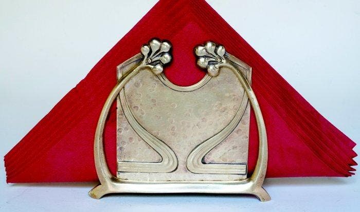 unbezeichnet - Servethouders - Messing - Jugendstil, Antiquités & Art, Art | Objets design