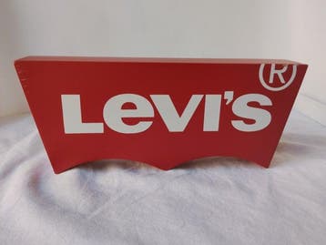 enseigne émaillée pour présentoir de comptoir Levis - logo