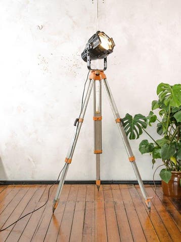 Fargo - Statief vloerlamp - Theaterlamp - Metaal -, Antiek en Kunst