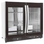 Barkoeler Zwart met 2 Volledige Glasdeuren, Verzenden, Nieuw in verpakking, Koelen en Vriezen
