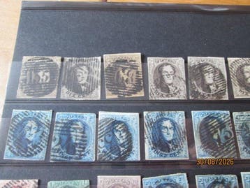 Belgique 1858/1863 - sélection de classiques - cob 2024, Gestempeld