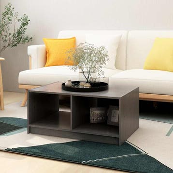 vidaXL Salontafel 75x50x33,5 cm massief grenenhout grijs, Maison & Meubles, Verzenden