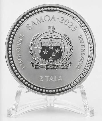Samoa. 2 Tala 2025 – Seahorse – 1 oz Silver Coin – .999 Fine