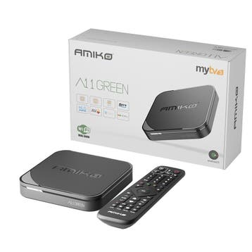 Amiko A11 Green Android IPTV Set Top Box, TV, Hi-fi & Vidéo, Lecteurs multimédias, Ophalen of Verzenden, Neuf
