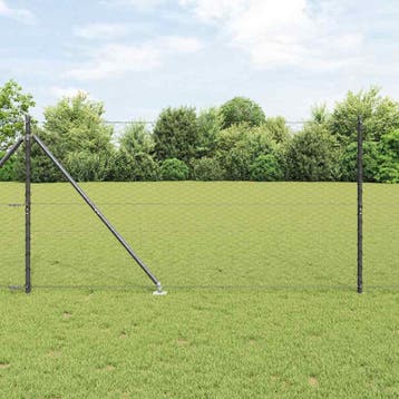 vidaXL zeshoekig gaasgek met palen 25 x 1,2 m PVC-Coated, Tuin en Terras, Verzenden, Nieuw