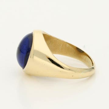 Bague - 8 carats Or jaune - 6.00ct. tw. Saphir, Handtassen en Accessoires, Ringen, Nieuw